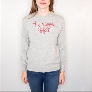 LINGUA FRANCA "The Ripple Effect" Cashmere Sweater